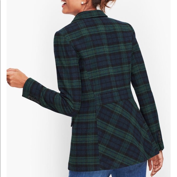 Black Watch Plaid long blazer - Picture 2 of 5